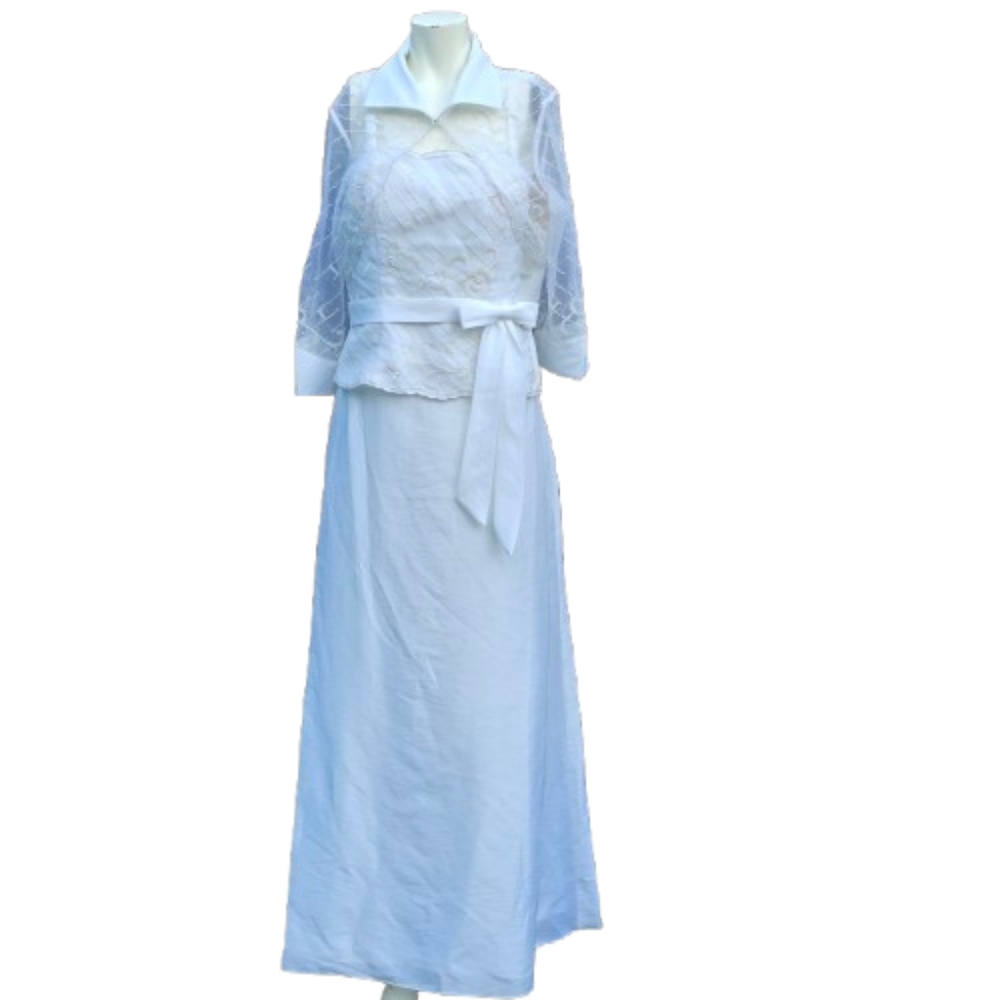 Elegant White Women's Dress Sz XL